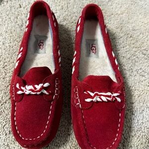 Red Genoa Ugg Slip-On Flats